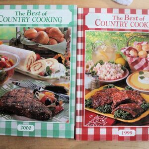 Set of 2/Vintage/The Best of Country Cooking Cookbooks/1999 and 2000